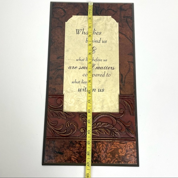 Decorative Wall Hanging with Brown Decorative Scroll Trim. - Picture 6 of 6